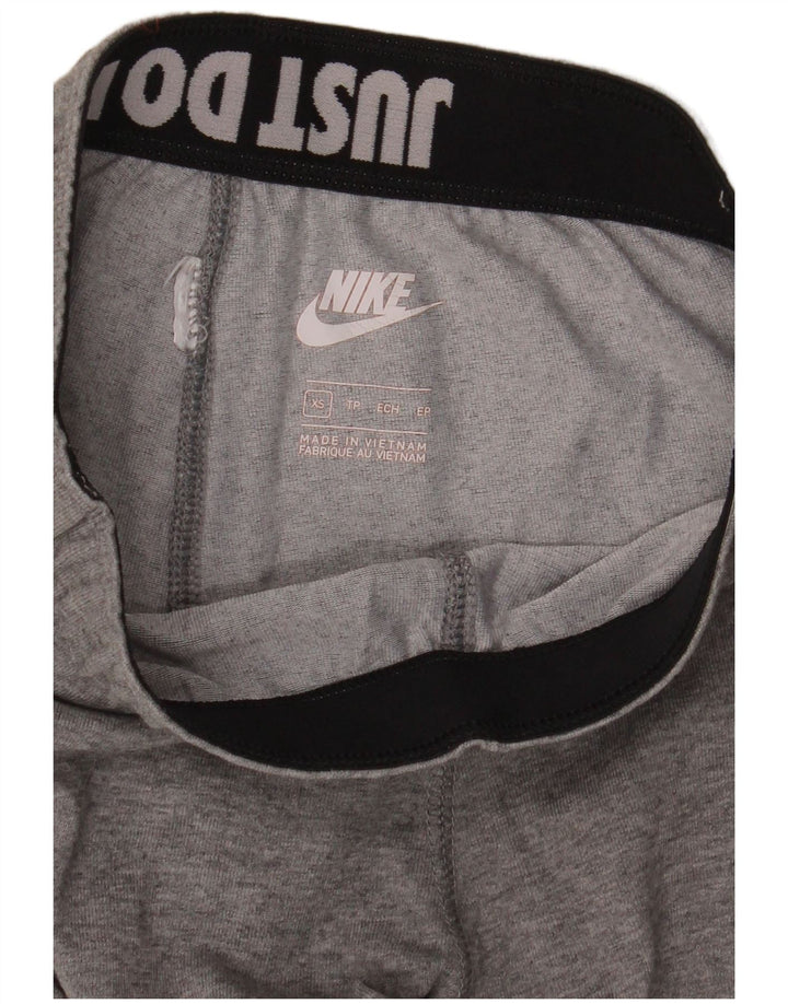 Nike Womens Graphic Leggings UK 6 XS Grau meliert