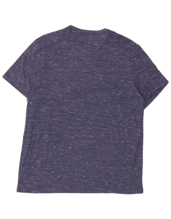 Lee Herren-T-Shirt-Oberteil XL aus marineblau gefleckter Baumwolle