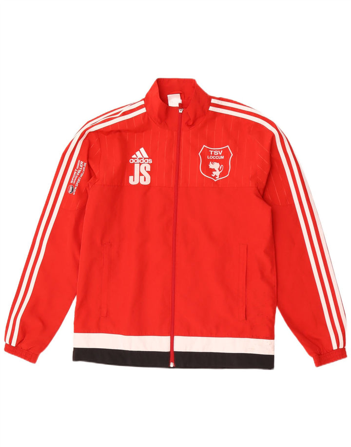 Adidas Herren TSV Loccum Trainingsanzug Top Jacke Klein Rot Colourblock Polyester