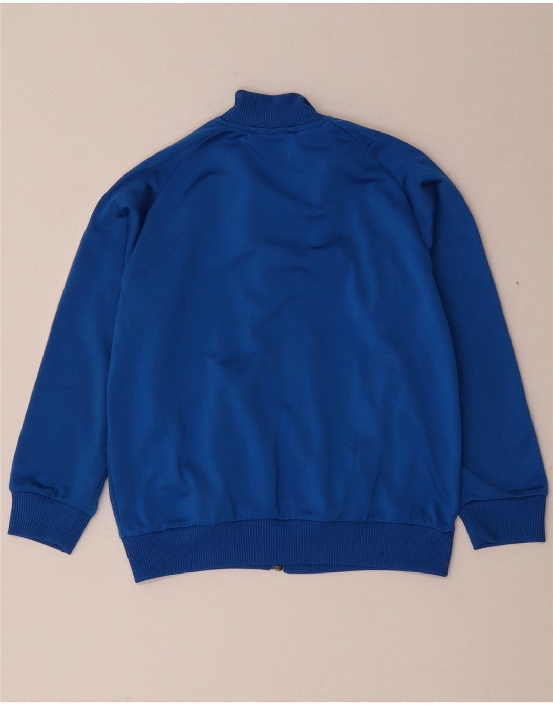 Adidas Jungen-Trainingsanzug-Top-Jacke, 7–8 Jahre, blaues Farbblock-Polyester