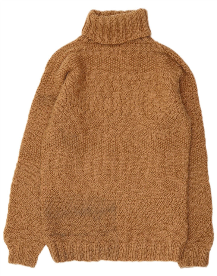 VINTAGE Rollkragenpullover für Damen, Gr. 10, Größe S, Braun