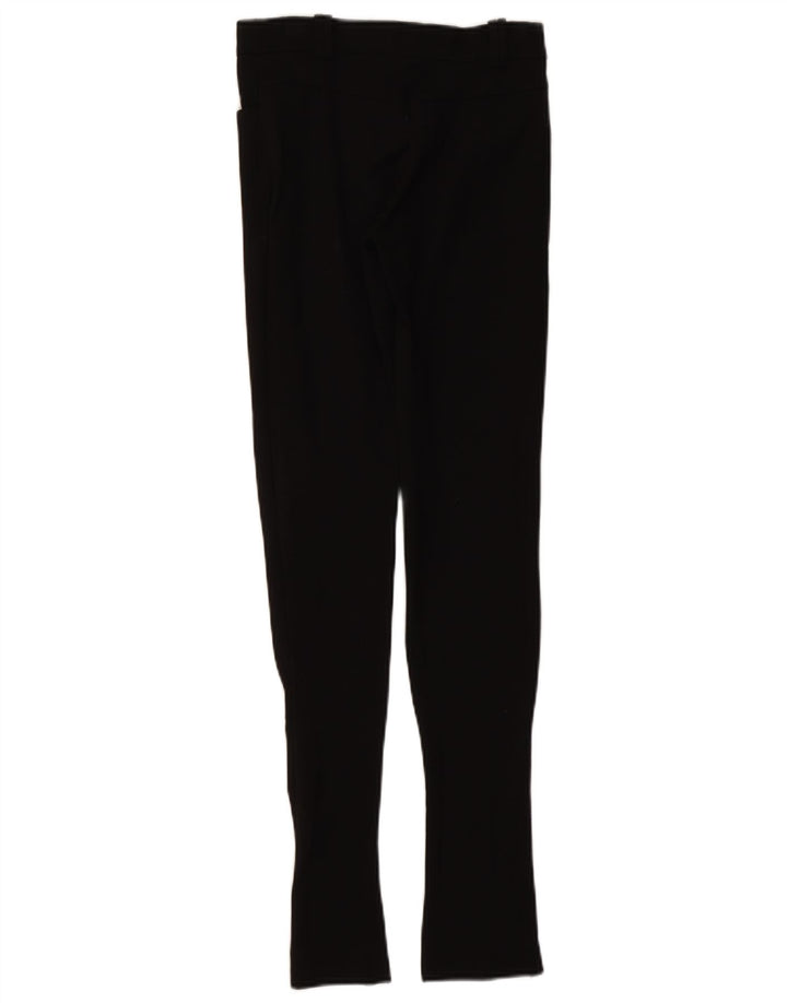 ZARA Damen Skinny Freizeithose XS W24 L32 Schwarz Synthetik