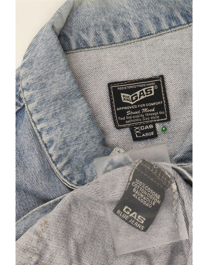 Gas Herren Jeansjacke 2XL Blaue Baumwolle