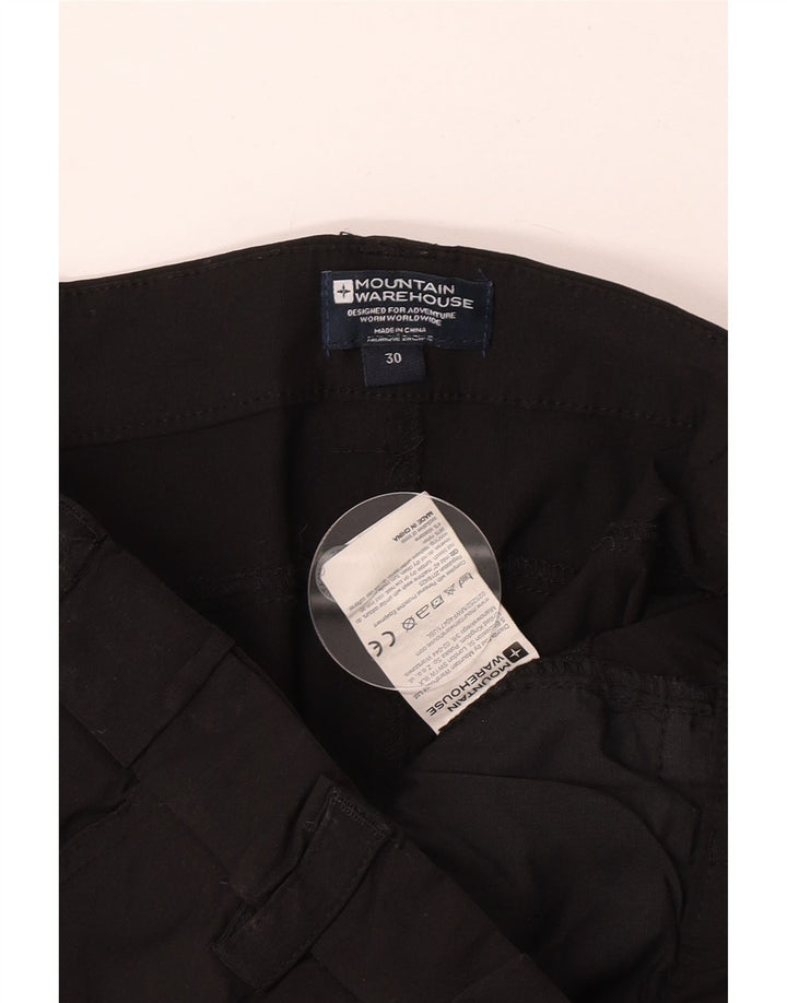 Mountain Warehouse Slim-Cargohose für Herren, W30, L30, schwarzes Nylon