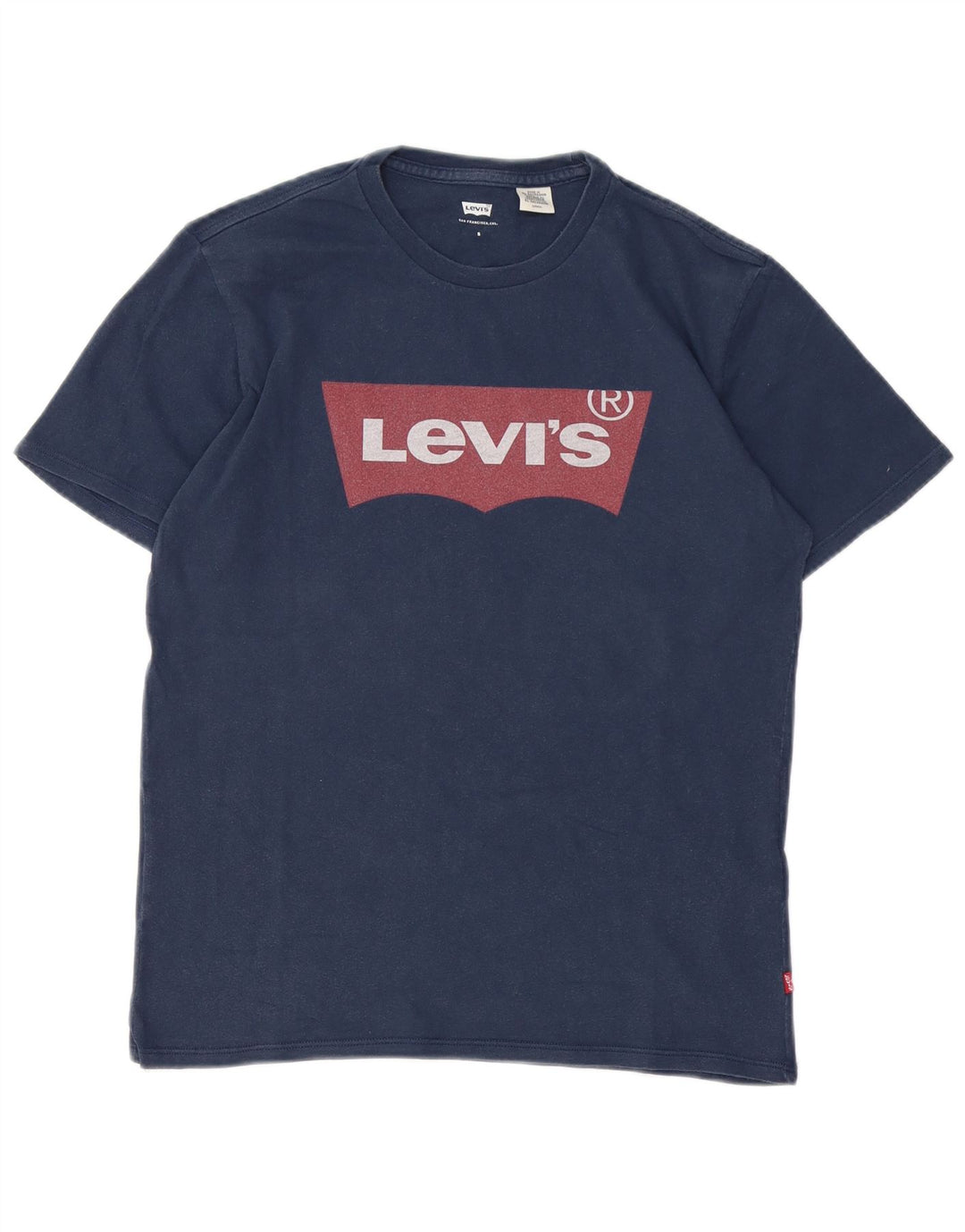 Levi's Herren-T-Shirt mit Grafik, Größe S, marineblaue Baumwolle