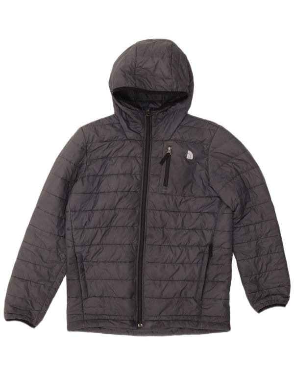 THE NORTH FACE Wattierte Jungenjacke mit Kapuze, 14–15 Jahre, XL, Grau, Polyester