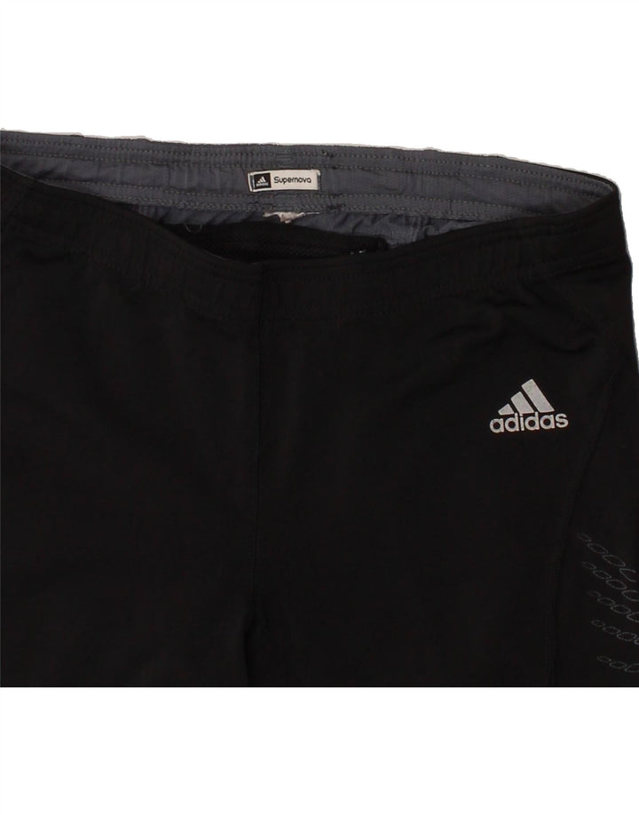 ADIDAS Womens Supernova Sport Shorts UK 14 Medium  Black Colourblock Vintage Adidas and Second-Hand Adidas from Messina Hembry 