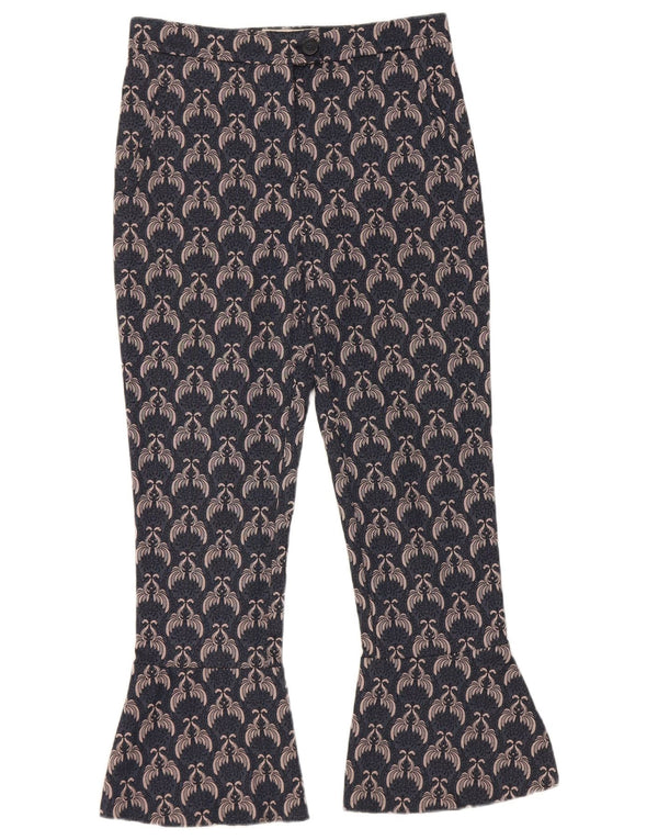 Pinko Damen-Hose mit grafischem Schnitt, UK 10, Größe S, W28, L24, Marineblau