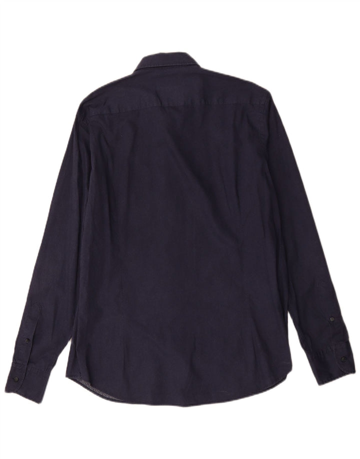 Massimo Dutti Herrenhemd, groß, Marineblau