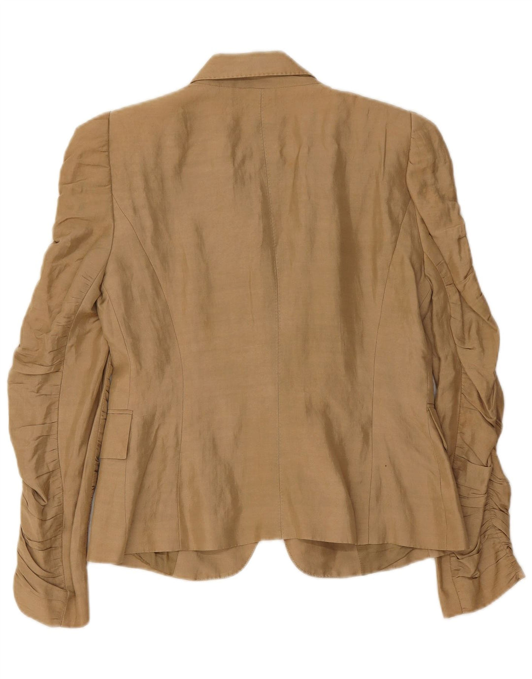 Zara Damen 1-Knopf-Blazerjacke UK 12 Mittelbeige