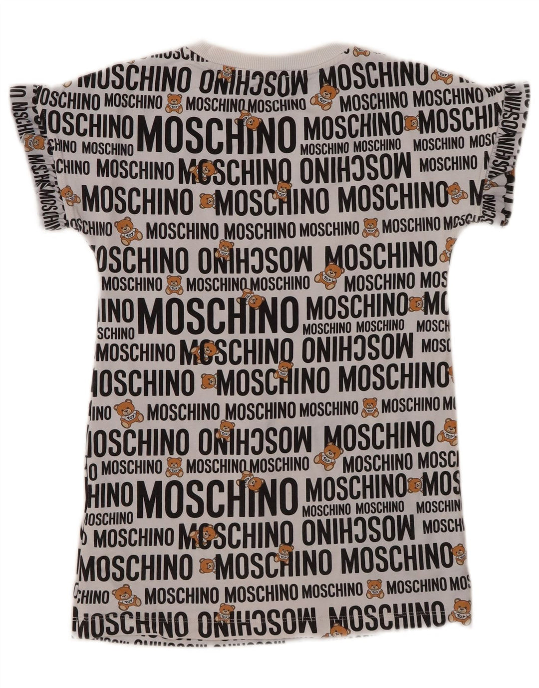 MOSCHINO Grafik-T-Shirt-Oberteil für Mädchen, 7–8 Jahre, graue Baumwolle