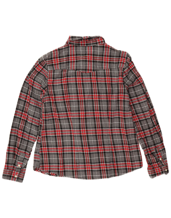 Laura Ashley Damen-Flanellhemd, UK 14, groß, grau kariert, Baumwolle