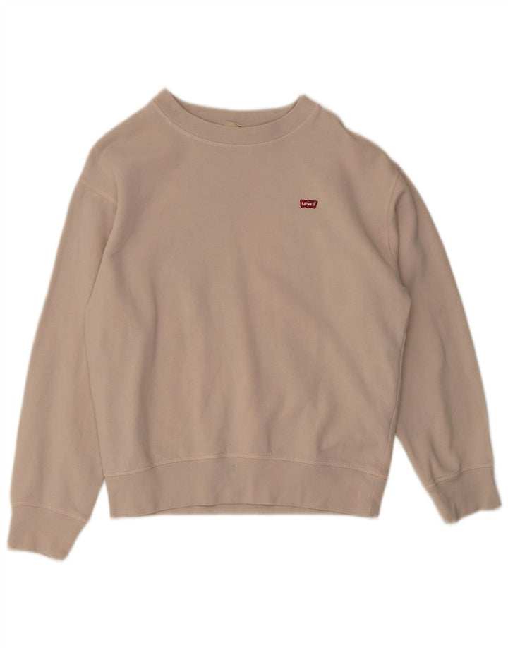 Levi's Damen-Sweatshirt in Übergröße, Größe S, Beige, Baumwolle, UK 10