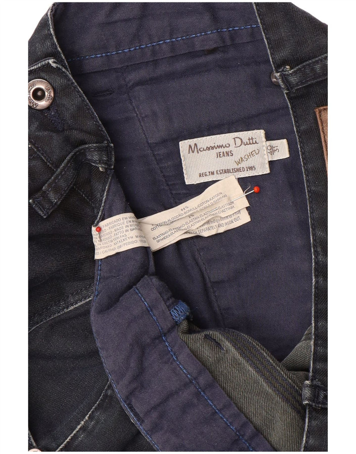 Massimo Dutti Herren Straight Jeans EU 40 Medium W31 L34 Marineblau Baumwolle