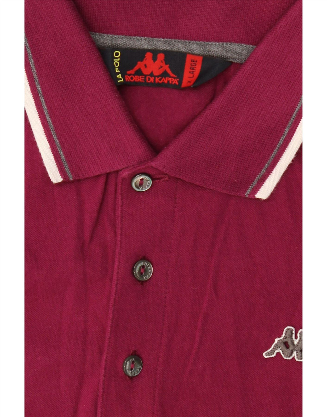 KAPPA Mens Polo Shirt XL Maroon Cotton Vintage Kappa and Second-Hand Kappa from Messina Hembry 