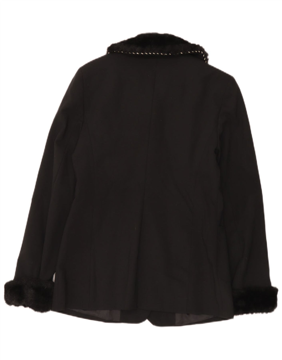 Vintage Damen 6-Knopf-Blazerjacke IT 44 Mittelschwarz