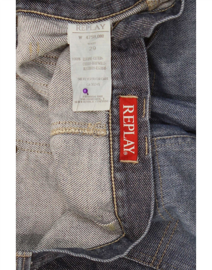 Replay Damen-Jeans-Cargorock W29 mittelblaue Baumwolle