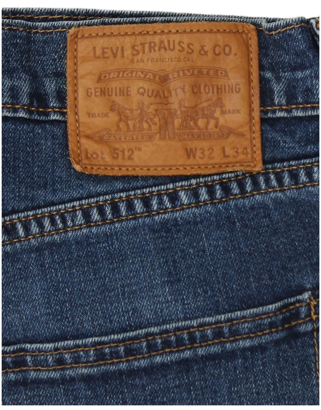 Levi's Herren 512 Slim Tapered Jeans W32 L28 Blaue Baumwolle