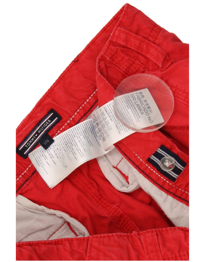Tommy Hilfiger Cargo-Shorts für Jungen, 15–16 Jahre, W32, rote Baumwolle