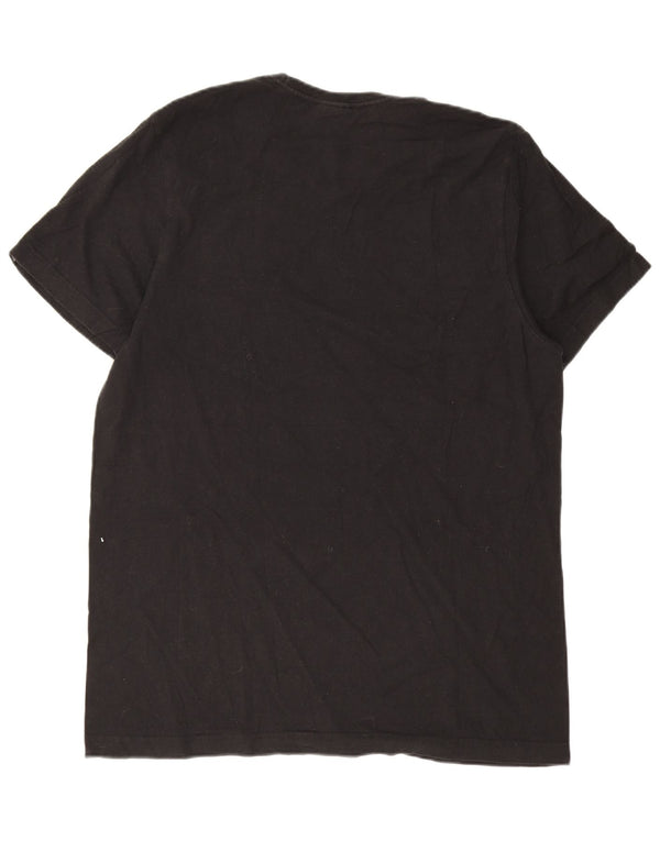 Adidas Herren Grafik T-Shirt Top Large Schwarz Baumwolle