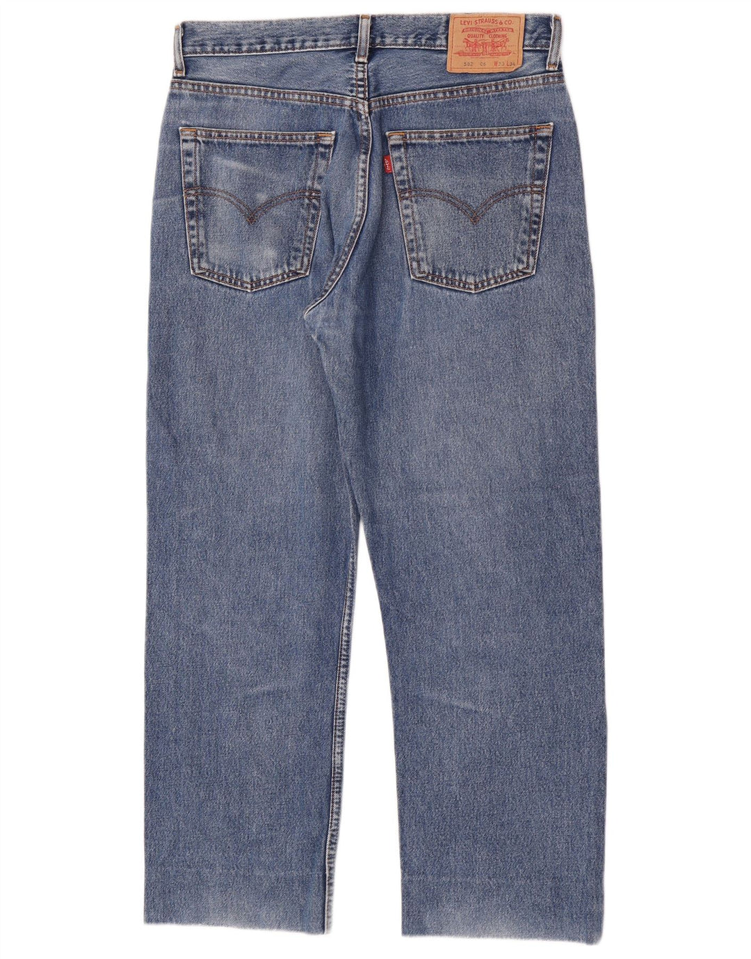 Levi's Herren 582 Straight Jeans W33 L28 Blaue Baumwolle