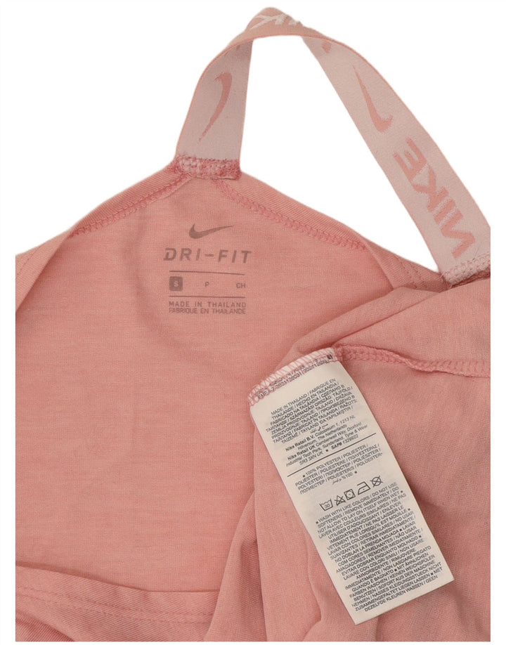 Nike Womens Dri Fit Graphic Vest Top UK 10 Small Rosa Polyester