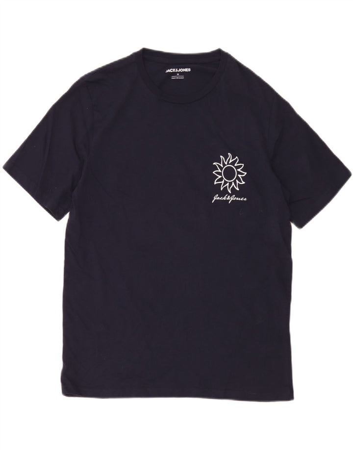 Jack & Jones Herren-T-Shirt mit Grafik, mittlere Marineblau-Baumwolle