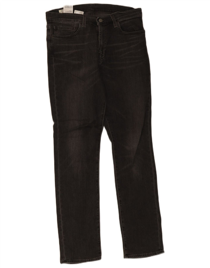 Levi's Herren 511 Slim Jeans W32 L32 schwarze Baumwolle