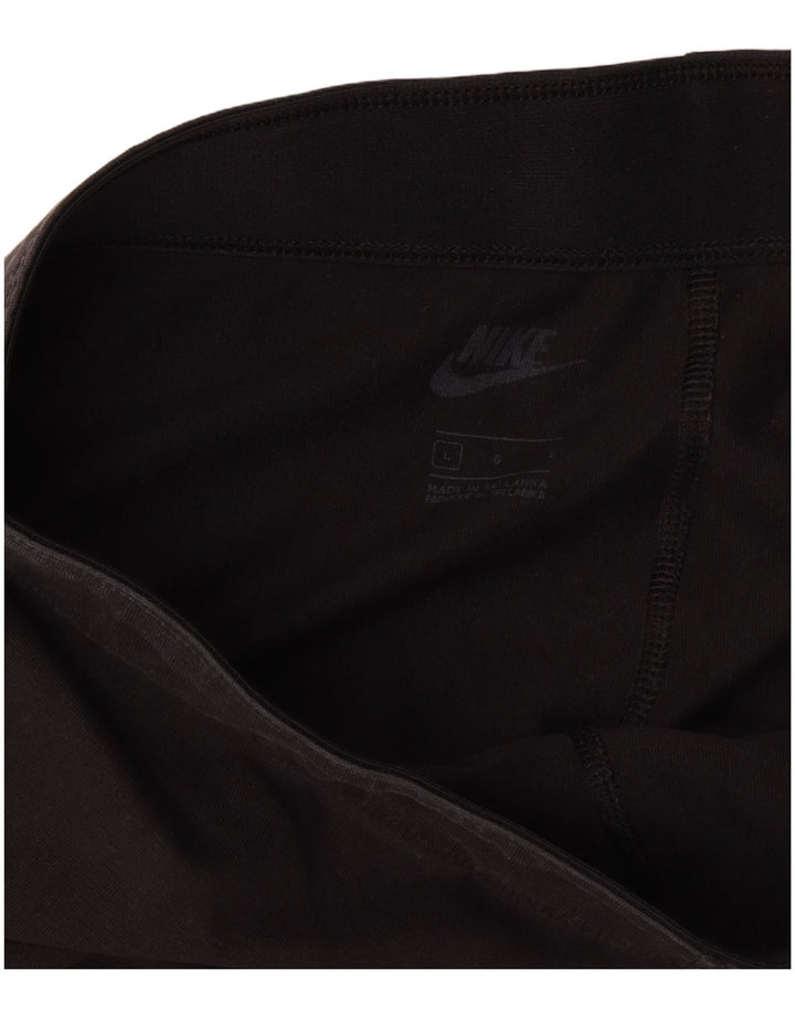 Nike Womens Graphic Leggings UK 14 Large Schwarz Polyester