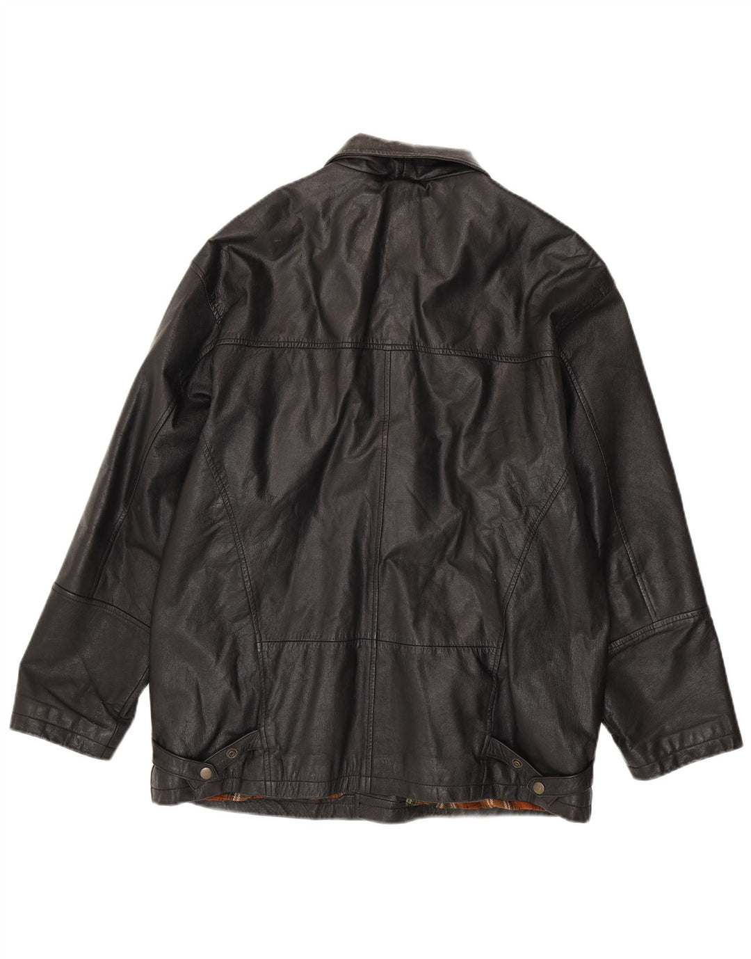 VINTAGE Herren Lederjacke UK 40 Großes schwarzes Leder