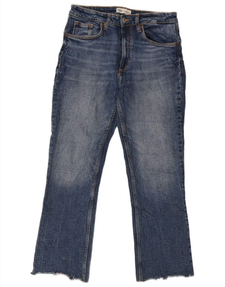 Zara Damen Straight Jeans EU 38 Small W30 L26 Blau
