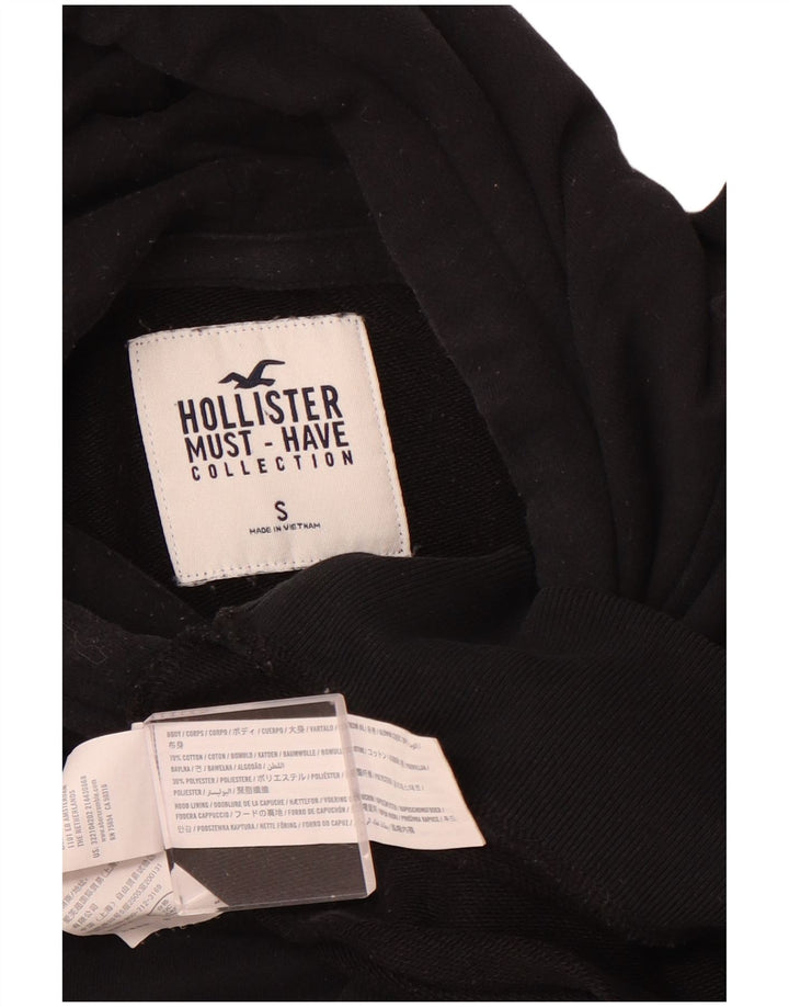 HOLLISTER Herren-Kapuzenpullover, Größe S, schwarze Baumwolle