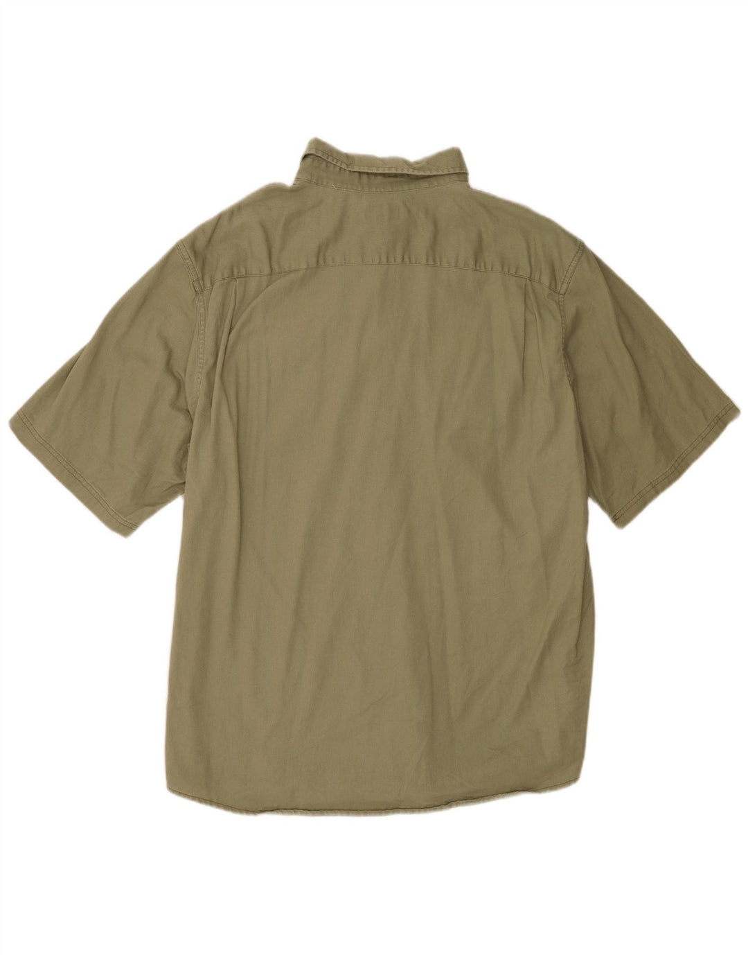 Wrangler Herren Kurzarmhemd XL Khaki Baumwolle