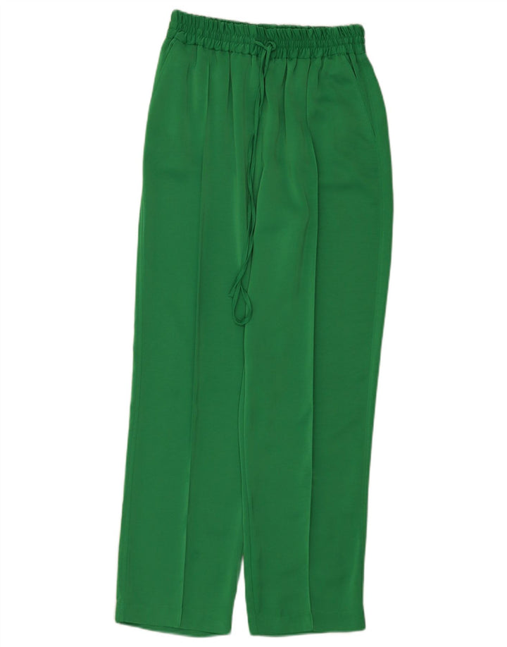 Gerade Freizeithose für Damen von Zara, Größe S, W26, L28, Grün, Polyester