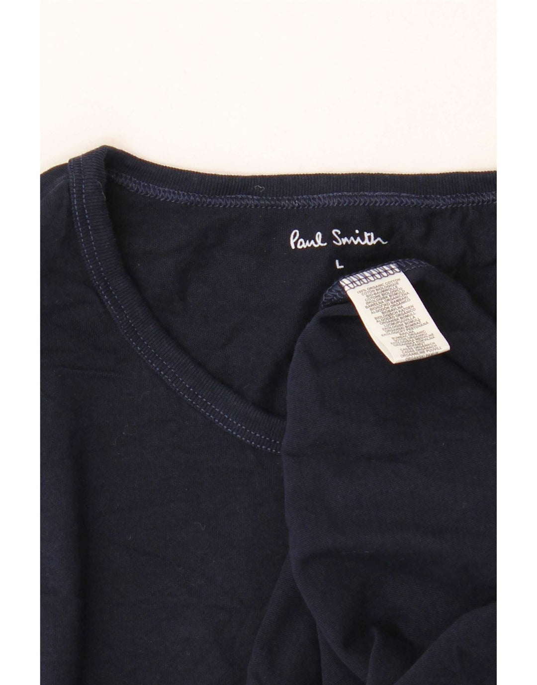 Paul Smith Herren T-Shirt Top Large Marineblau Baumwolle