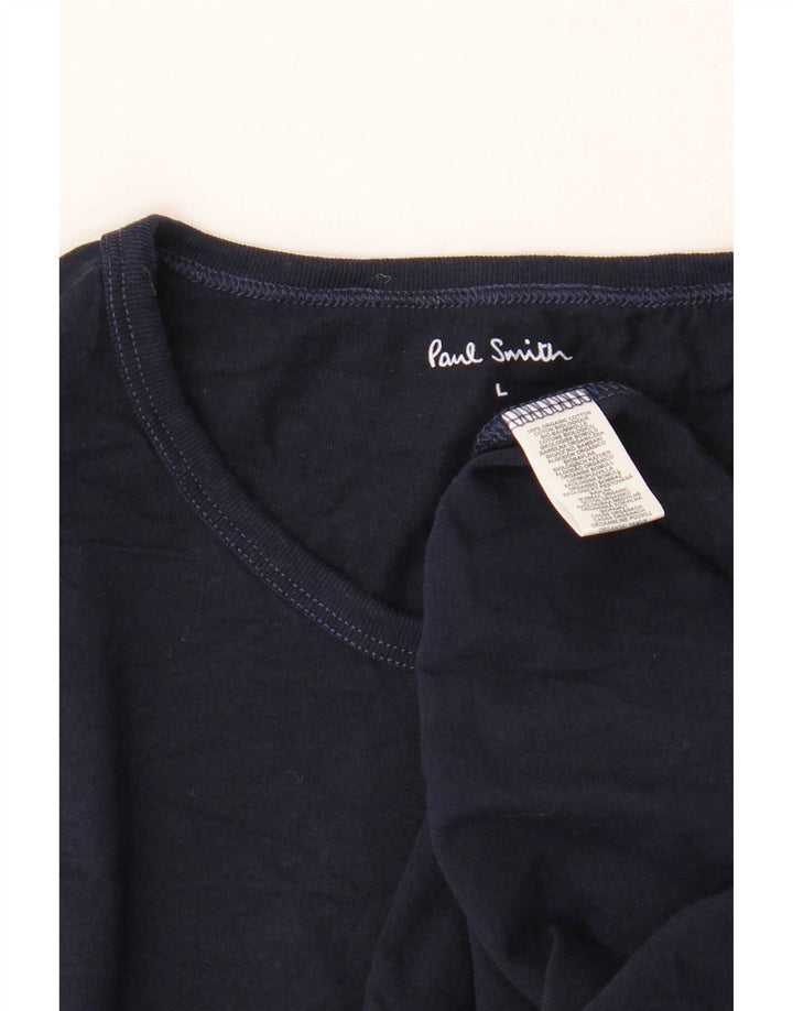 Paul Smith Herren T-Shirt Top Large Marineblau Baumwolle