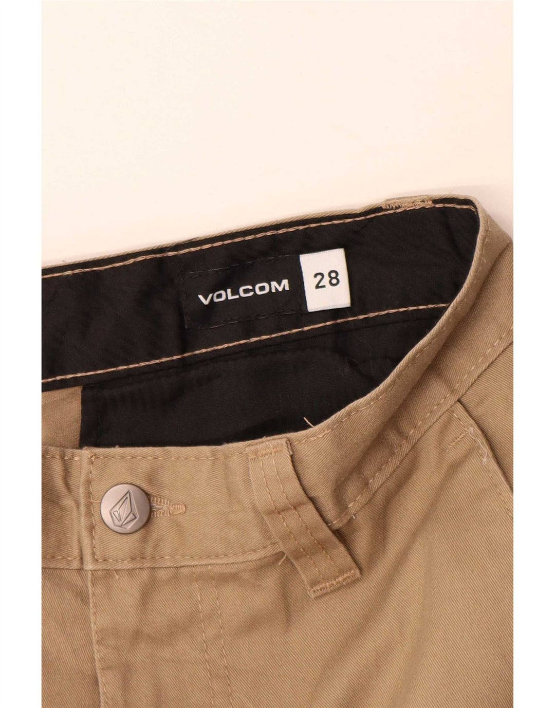 Volcom Herren gerade Chinohose W28 L30 Beige