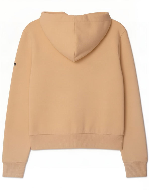 Superdry Damen-Pullover mit grafischem Kapuzenpullover, Gr. 8, Beige, Baumwolle