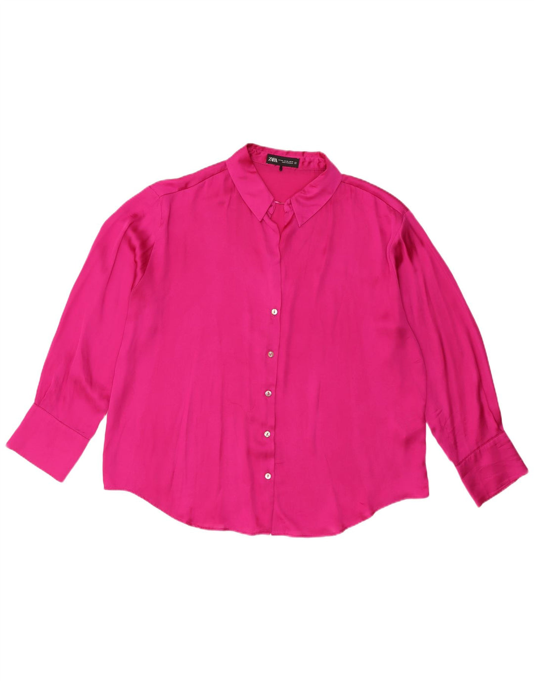 Zara Damen Hemdbluse UK 20 2XL Rosa Polyester