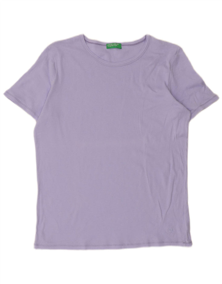 Benetton Damen T-Shirt Top UK 12 Medium Lila