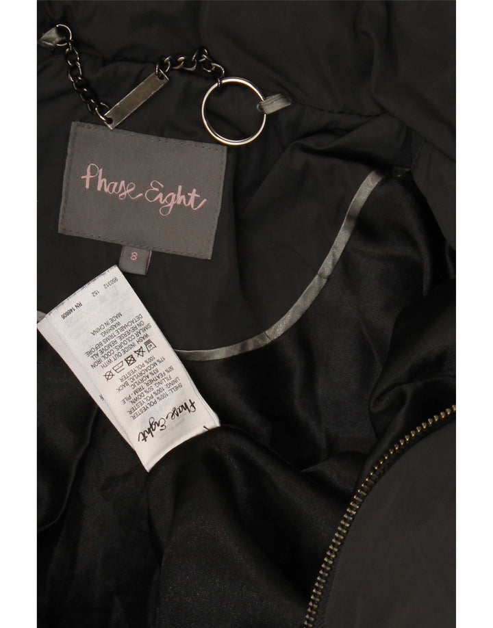 PHASE EIGHT Wattierter Damenmantel mit Kapuze, UK 8, Größe S, Grau, Polyester