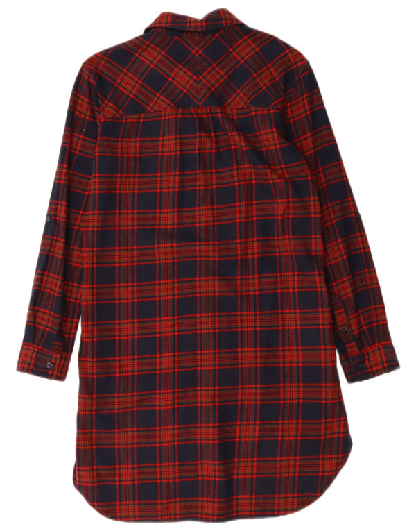 Jack Wills Damen-Hemdkleid in Übergröße, Gr. 6, XS, marineblau, kariert, Baumwolle