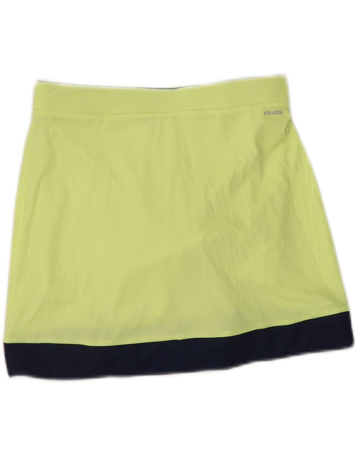 Adidas Climalite-Skort für Mädchen, 11–12 Jahre, gelbes Farbblock-Polyester