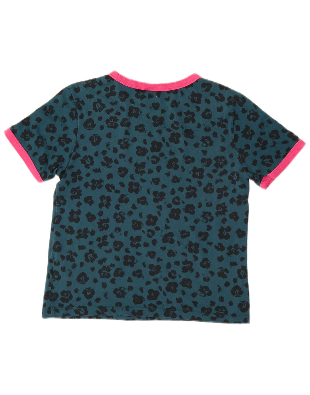 ADIDAS Grafik-T-Shirt für Damen, UK 8, Größe S, grün, Baumwolle mit Animal-Print