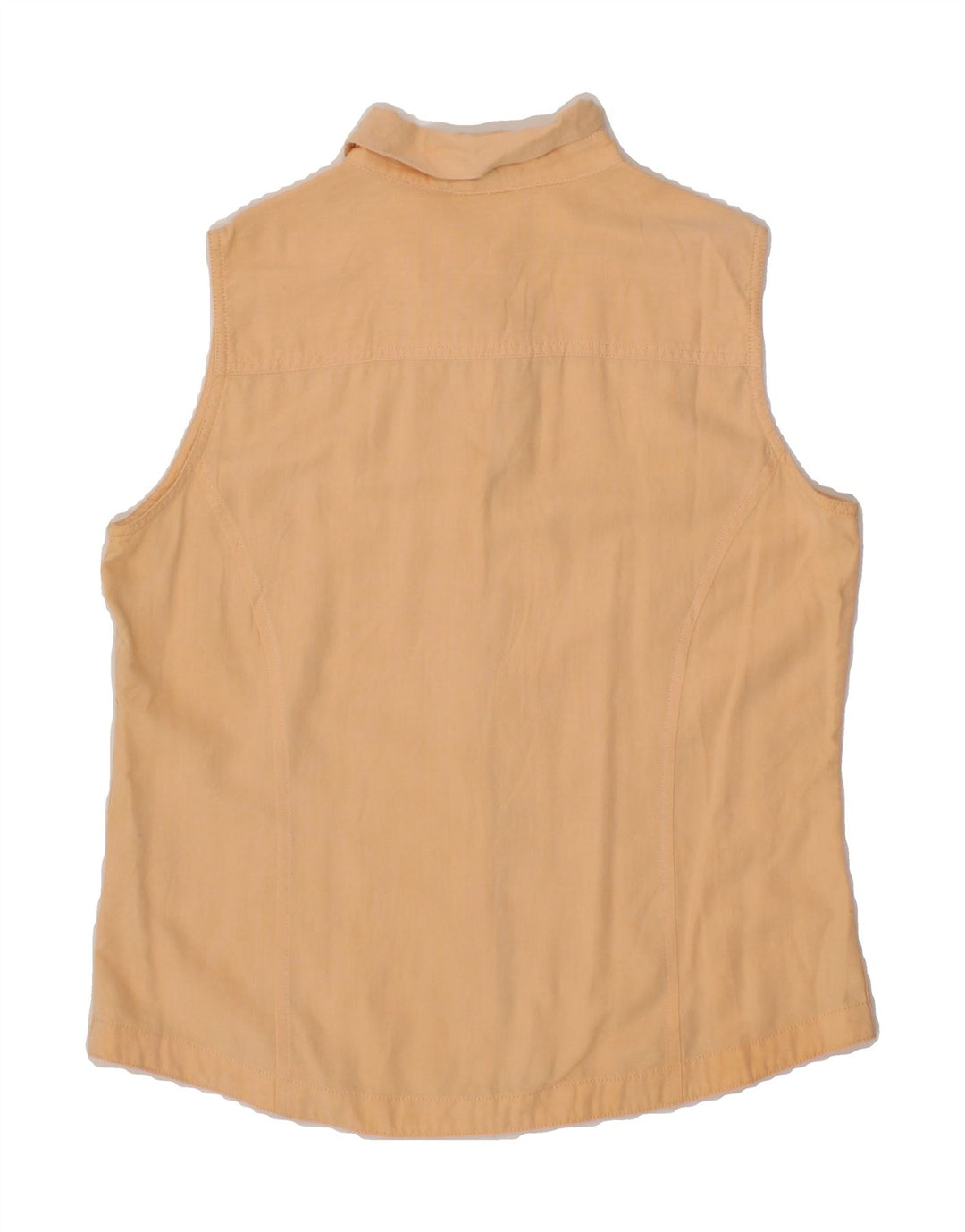 EDDIE BAUER Womens Sleeveless Shirt Blouse UK 14 Large Beige Vintage Eddie Bauer and Second-Hand Eddie Bauer from Messina Hembry 