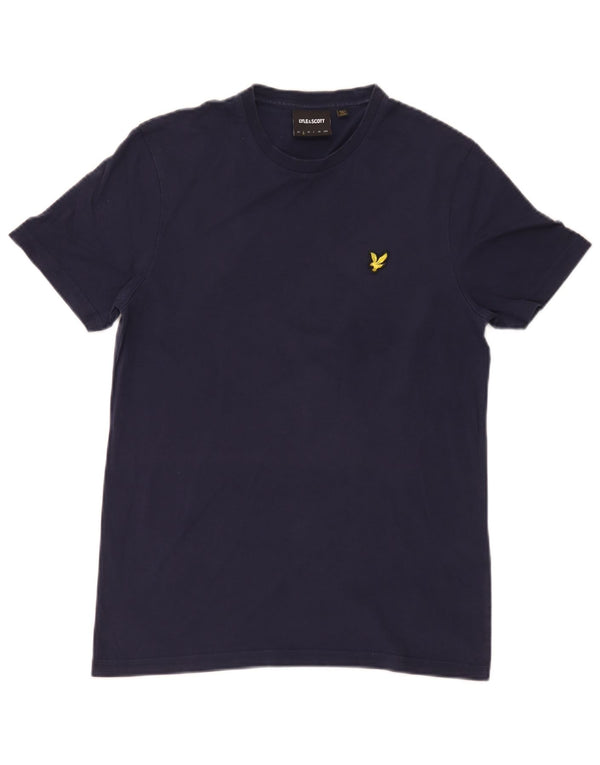 Lyle & Scott Herren T-Shirt Top Small Marineblau Baumwolle