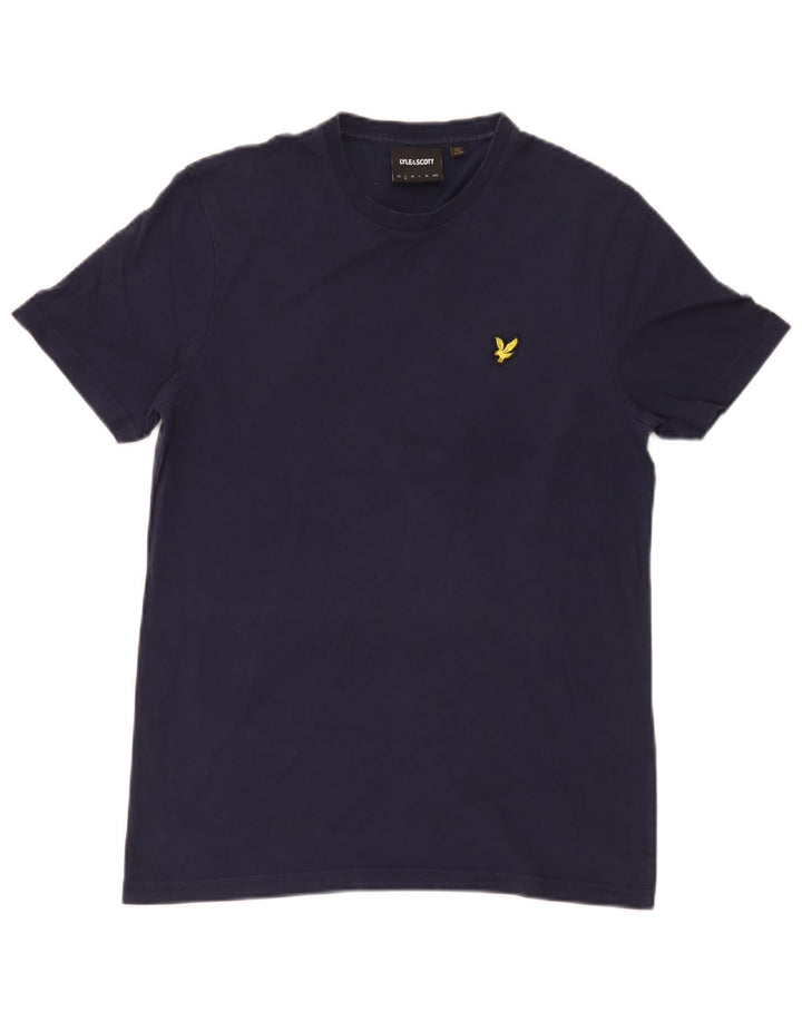Lyle & Scott Herren T-Shirt Top Small Marineblau Baumwolle