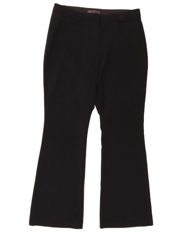 Marks & Spencer Damen Bootcut-Anzughose UK 12 Medium W32 L30 Schwarz