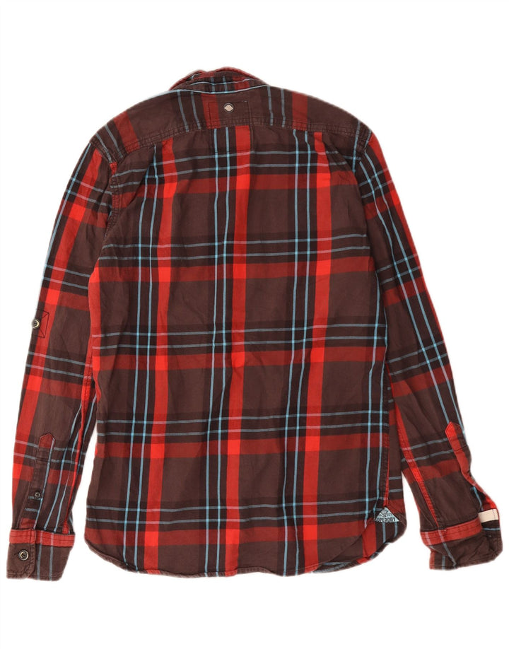 Superdry Herren-Flanellhemd aus mittelbraun karierter Baumwolle