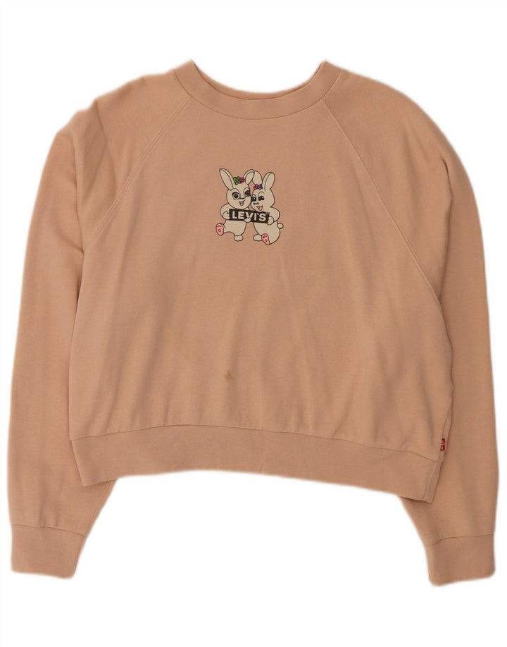 Levi's Damen-Sweatshirt mit übergroßem, bauchfreiem Grafikmuster, Gr. 14, Mittelrosa